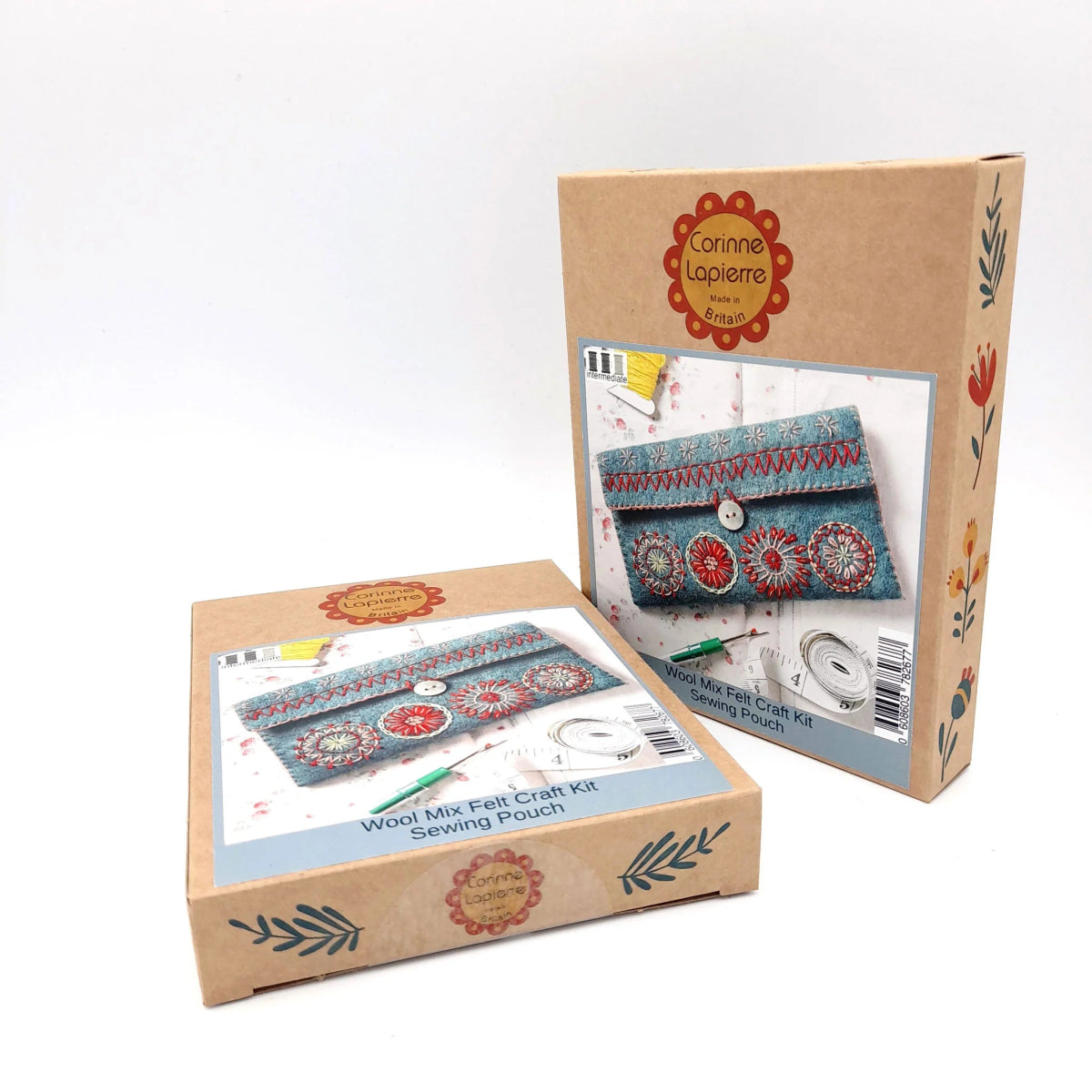 Corinne LaPierre Wool Mix Felt Craft Kit - Sewing Pouch - Challenge & Fun, Inc.-CL-EMSEW10-2