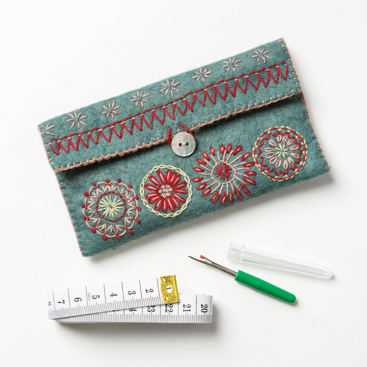 Corinne LaPierre Wool Mix Felt Craft Kit - Sewing Pouch - Challenge & Fun, Inc.-CL-EMSEW10-1
