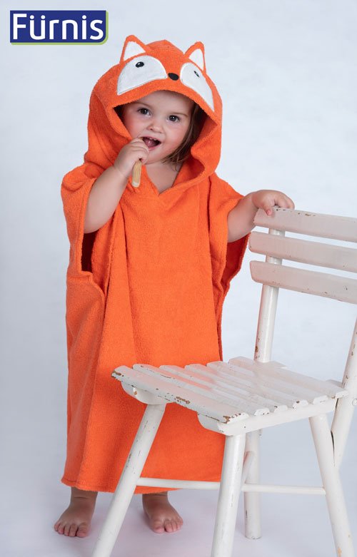 Organic Cotton Bath Poncho - Fox - Challenge & Fun, Inc.-FS0690-4