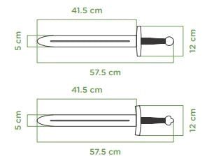 Set of TWO Woodsy Big Double-Edged Swords - Challenge & Fun, Inc.-WD0701-4
