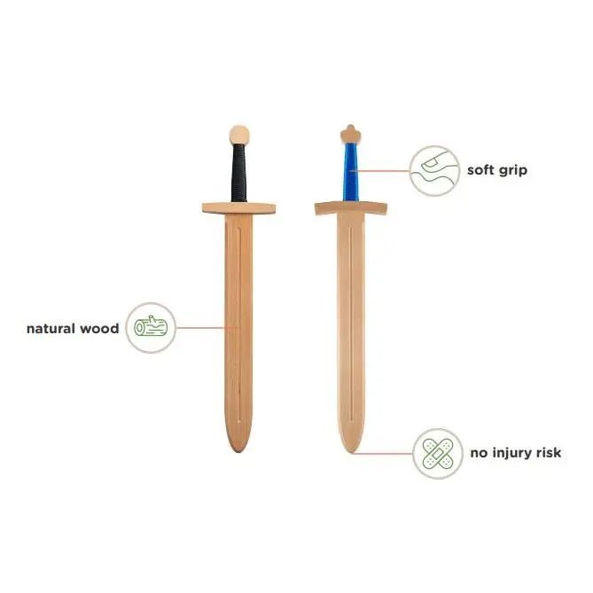Set of TWO Woodsy Big Double-Edged Swords - Challenge & Fun, Inc.-WD0701-1