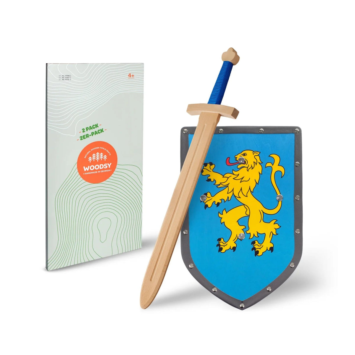 Woodsy Double-Edged Sword with Lion Shield - Challenge & Fun, Inc.-WD0707-1