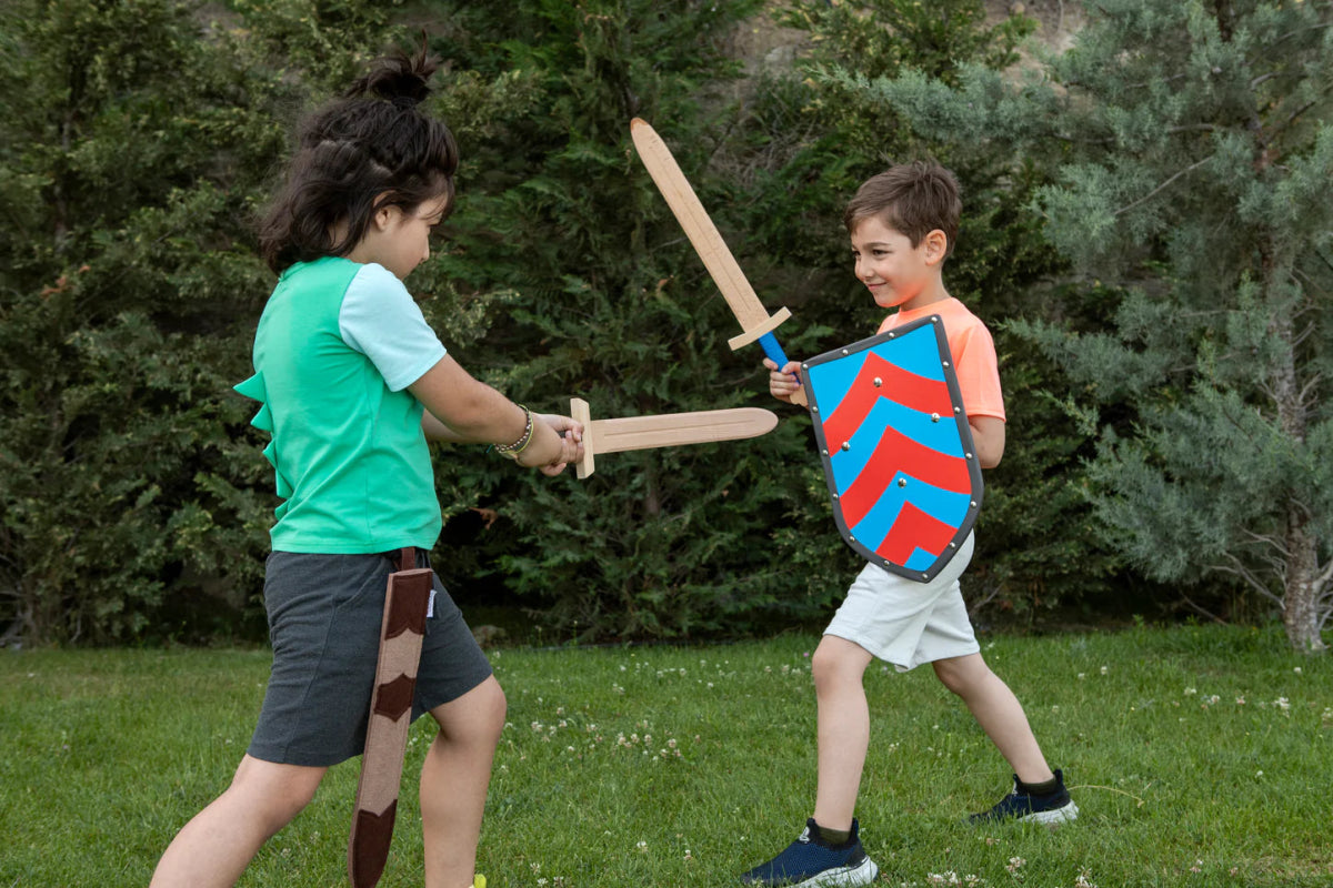 Woodsy Double-Edged Sword with Lion Shield - Challenge & Fun, Inc.-WD0707-5