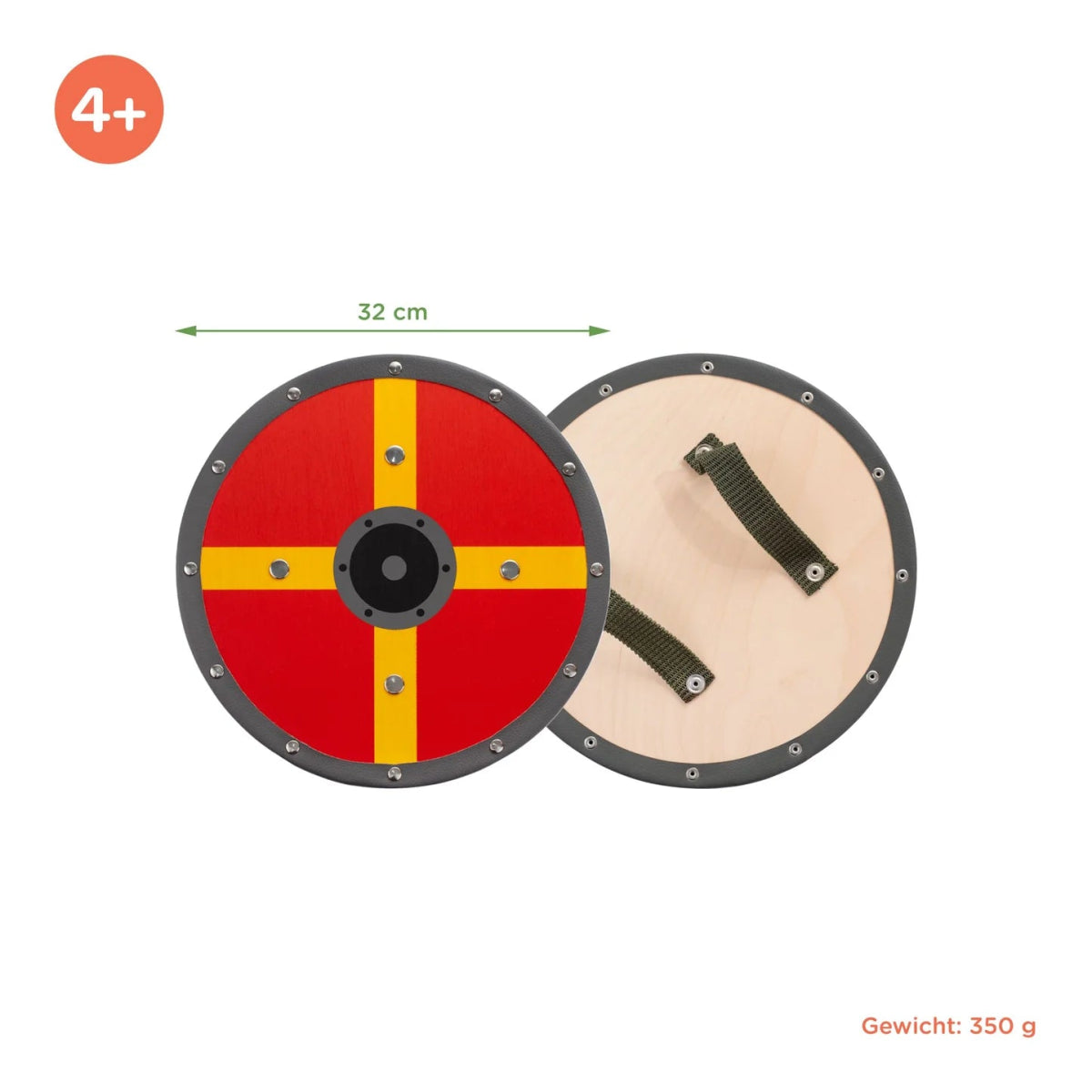 Woodsy Small Double Edged Sword with Round Shield - Challenge & Fun, Inc.-WD0704-2