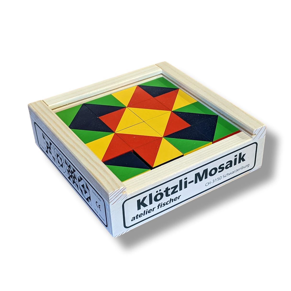 Atelier Fischer Mosaic Block Set in Wooden Case - 16 Blocks