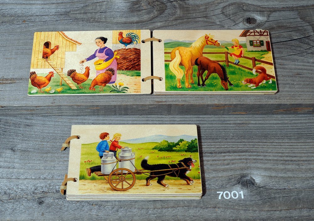 Atelier Fischer Wooden Book: On the Farm - Challenge & Fun, Inc.-AF7001-1