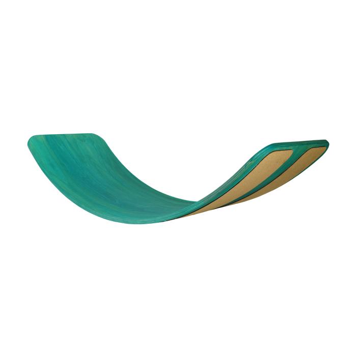 das.Brett Wooden Waldorf Curvy Rocker Board, Mint - Lacquered