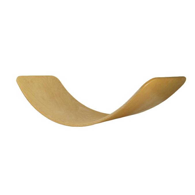 das.Brett Wooden Waldorf Curvy Rocker Board, Natural - Lacquered