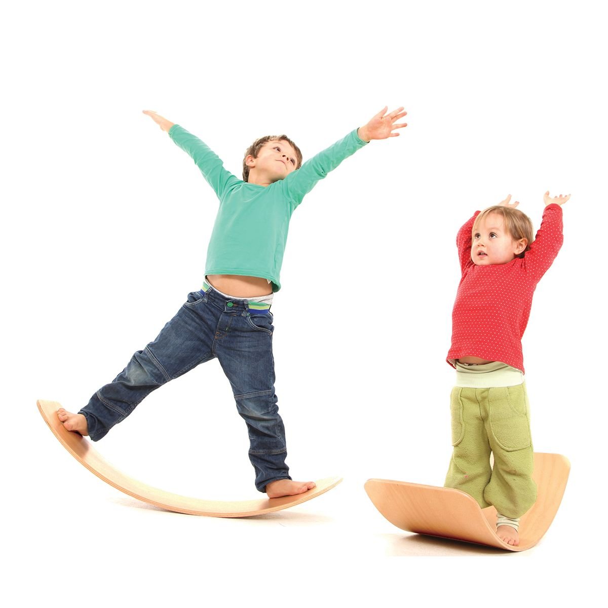 das.Brett Wooden Waldorf Curvy Rocker Board, Oiled