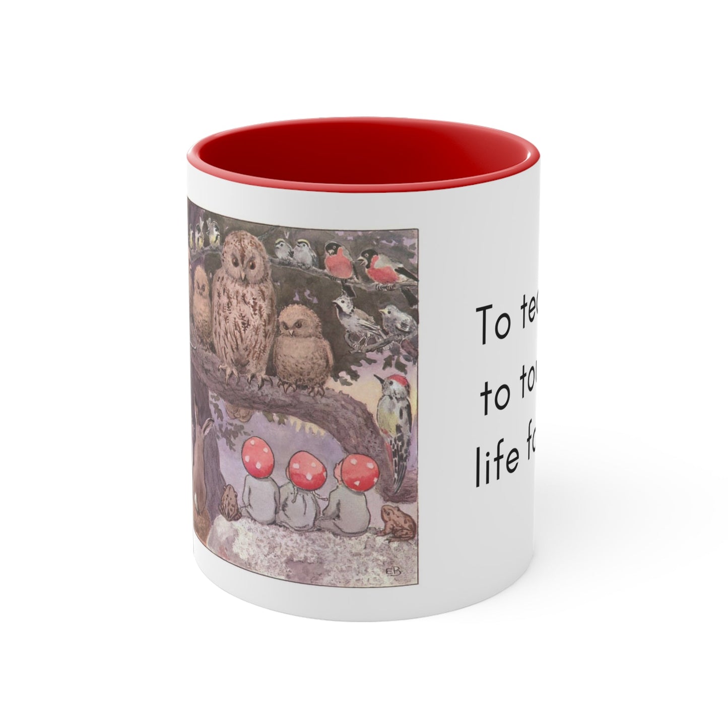 Elsa Beskow Children of the Forest - Mrs Owl -  Accent Coffee Mug, 11oz