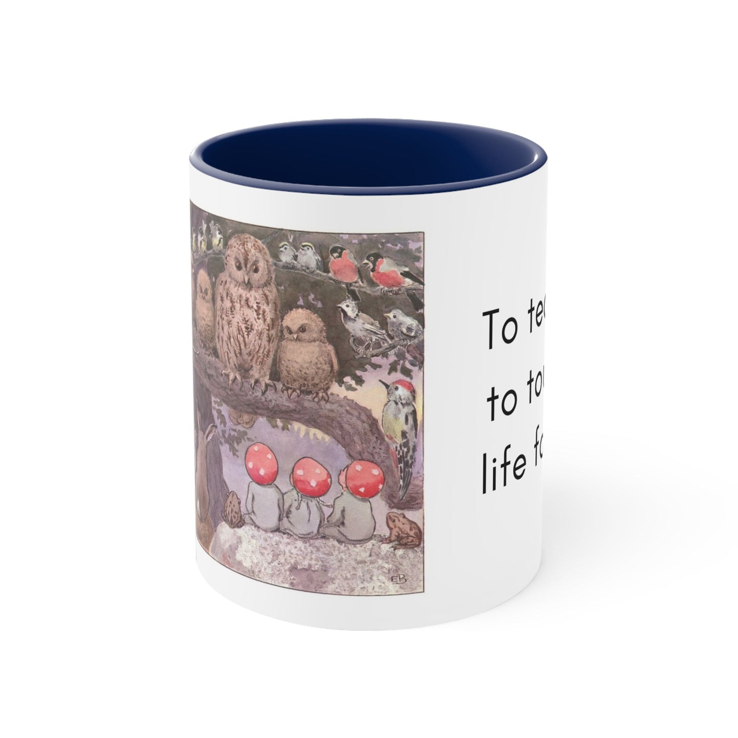 Elsa Beskow Children of the Forest - Mrs Owl -  Accent Coffee Mug, 11oz