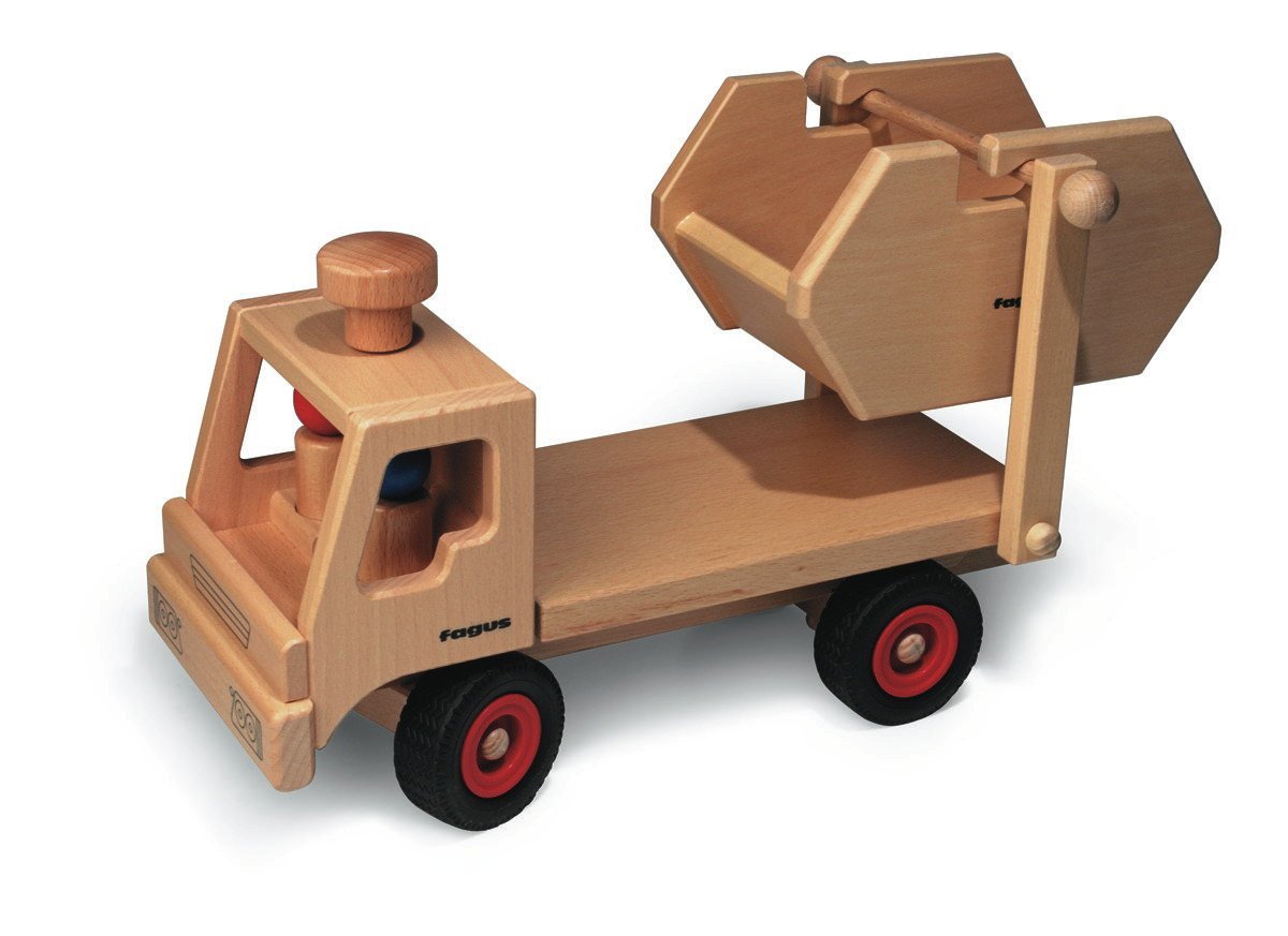Fagus Wooden Skip Dump Truck - Made in Germany
