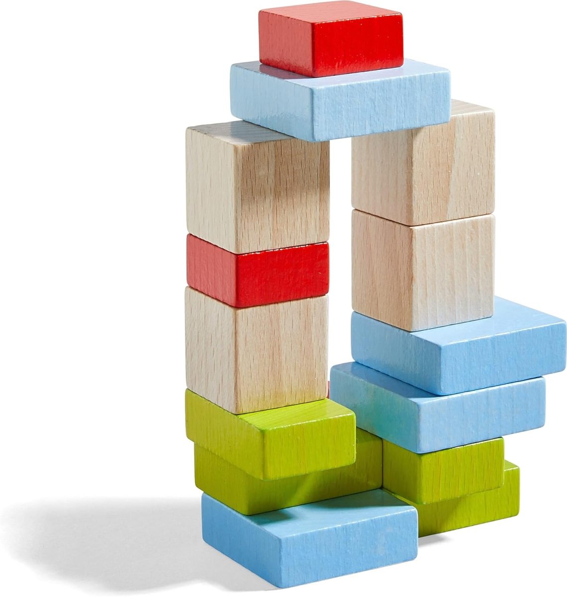 HABA 3D Arranging Game Wooden Building Blocks (16 pcs) - Challenge & Fun, Inc.-HB305455-2