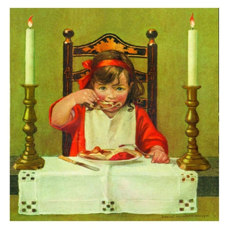 Jessie Willcox Smith Greeting Cards :Cleaning the Wishbone - challengeandfunretail