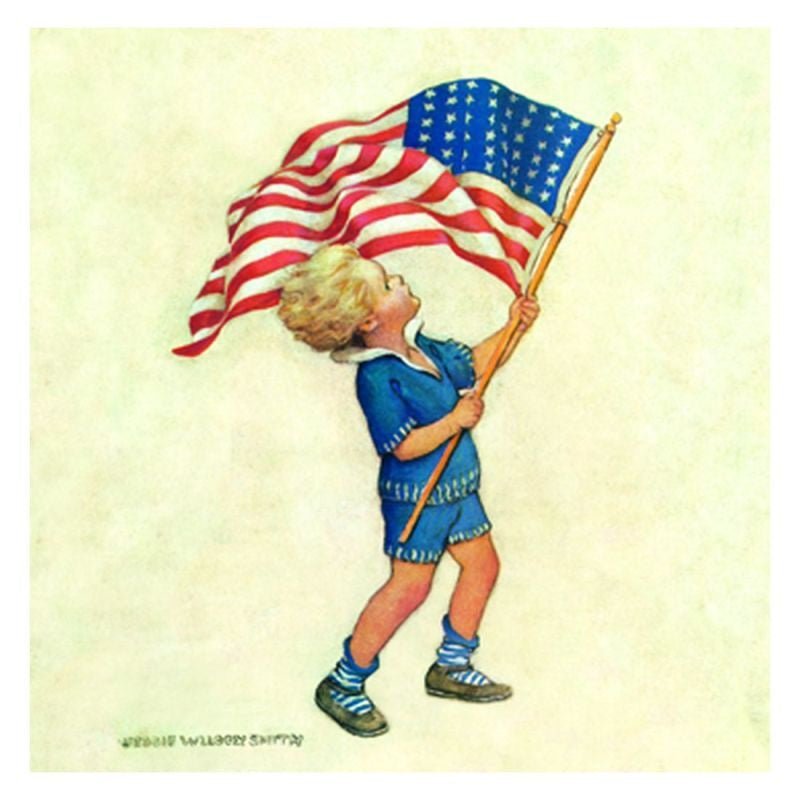 Jessie Willcox Smith Greeting Cards : Waving the Flag - challengeandfunretail