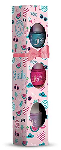 Mini Snails Non-Toxic Water-Based Nail Polish Gift 3 Pack 7 ml each