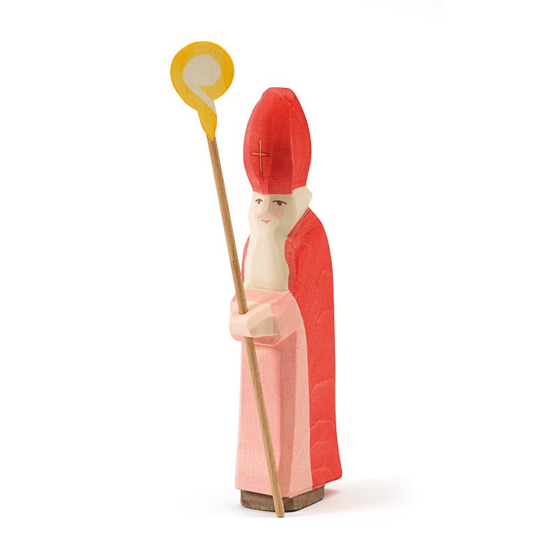 Ostheimer Wooden Figure - St. Nicholas with Staff