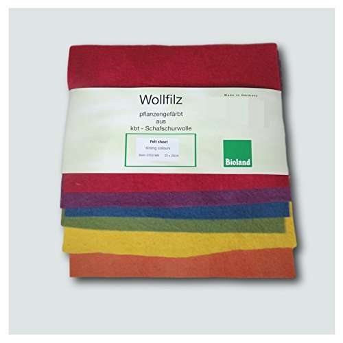 Plant Dyed, Organic Felt Sheets - 6 pcs (6x7.8")-Challenge & Fun, Inc.