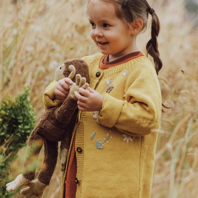 Girl with senger monkey