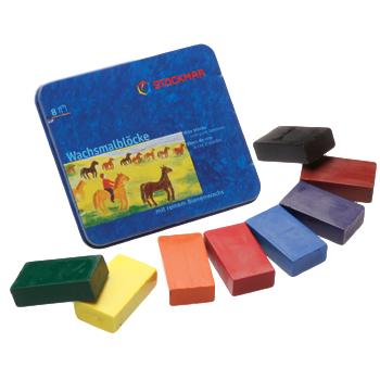 Stockmar Block Crayons - 8 standard Colors in tin case-Challenge & Fun, Inc.