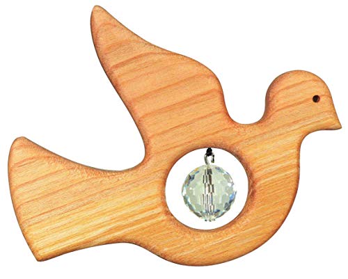 Wooden Dove Suncatcher Window Decoration with Swarovski Crystal