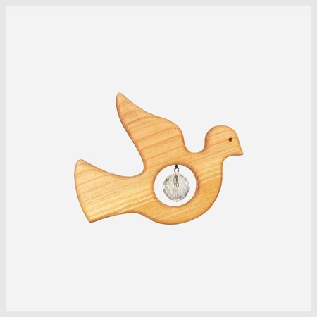 Wooden Peace Dove Suncatcher Window Decoration with Swarovski Crystal - Challenge & Fun, Inc.-ST-50323-1