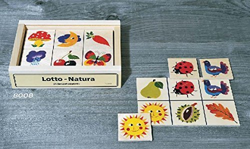 Atelier Fischer Wooden Nature Lotto Game in Wooden Box (24 Tiles / 4 Wooden Playing Boards)-Atelier Fischer-Challenge & Fun, Inc.