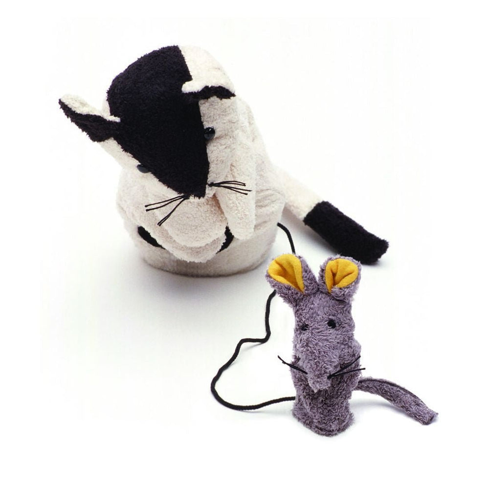 Cat and Mouse Puppet by Furnis - challenge and fun natural toys