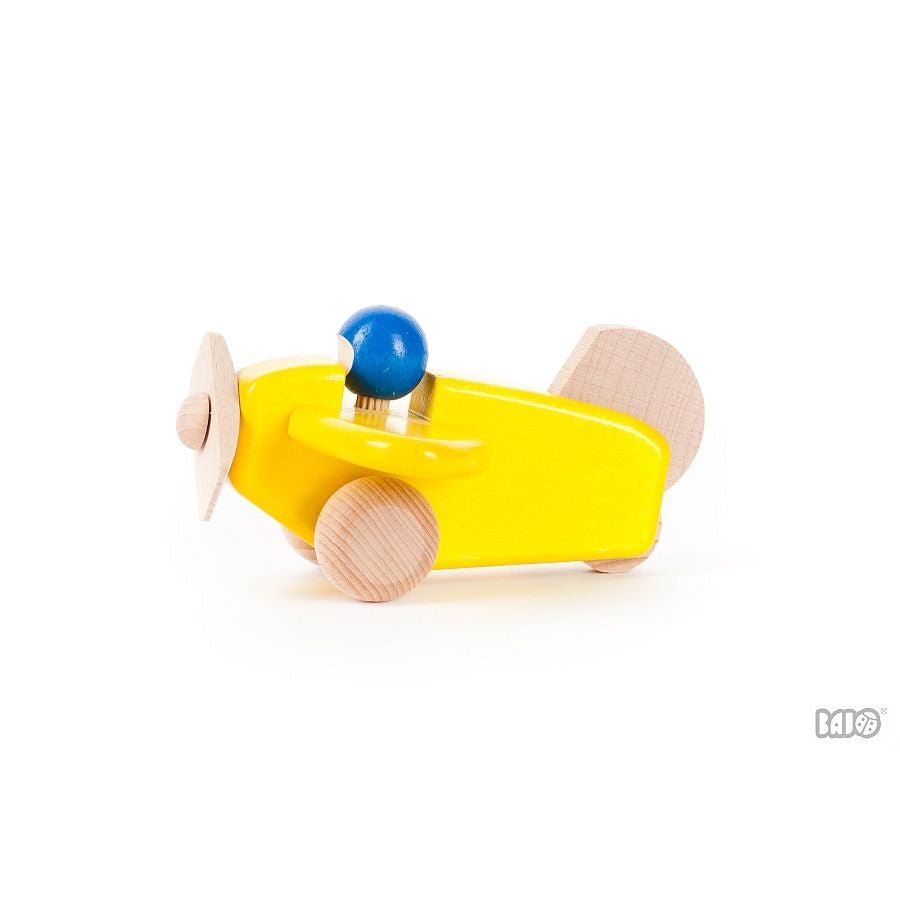 Colorful Wooden Airplane with Pilot by Bajo - challenge and fun natural toys - 2