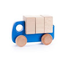 Colorful Wooden Truck with Blocks by Bajo
