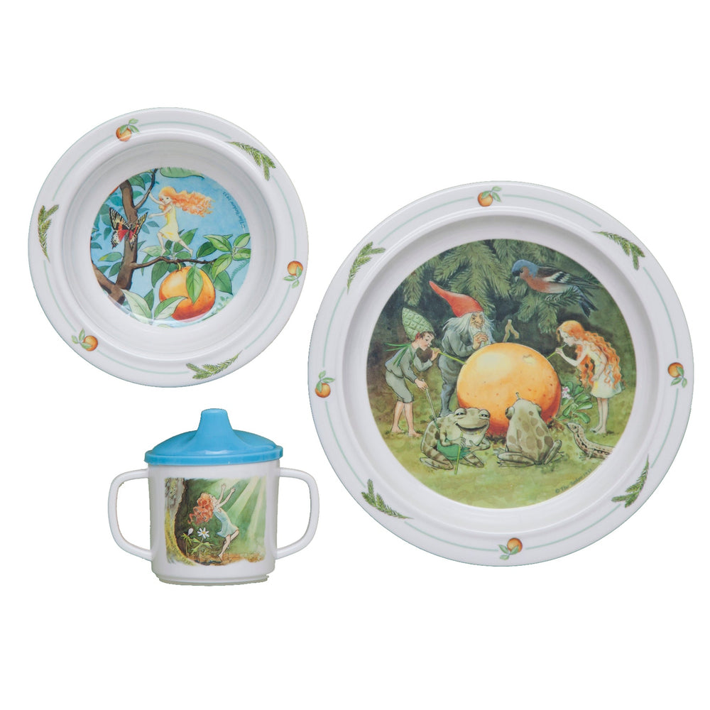 Elsa Beskow 3-piece Melamine Dish Set: Sun Egg