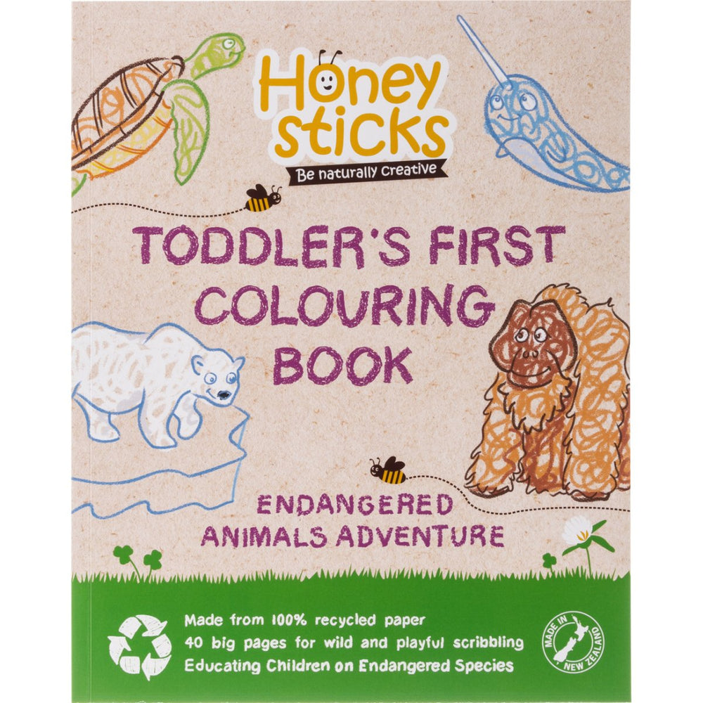 Endangered Animals Adventure - Honeysticks First Coloring Book - Challenge & Fun, Inc.-HS-BOOKENDG-1PK-1