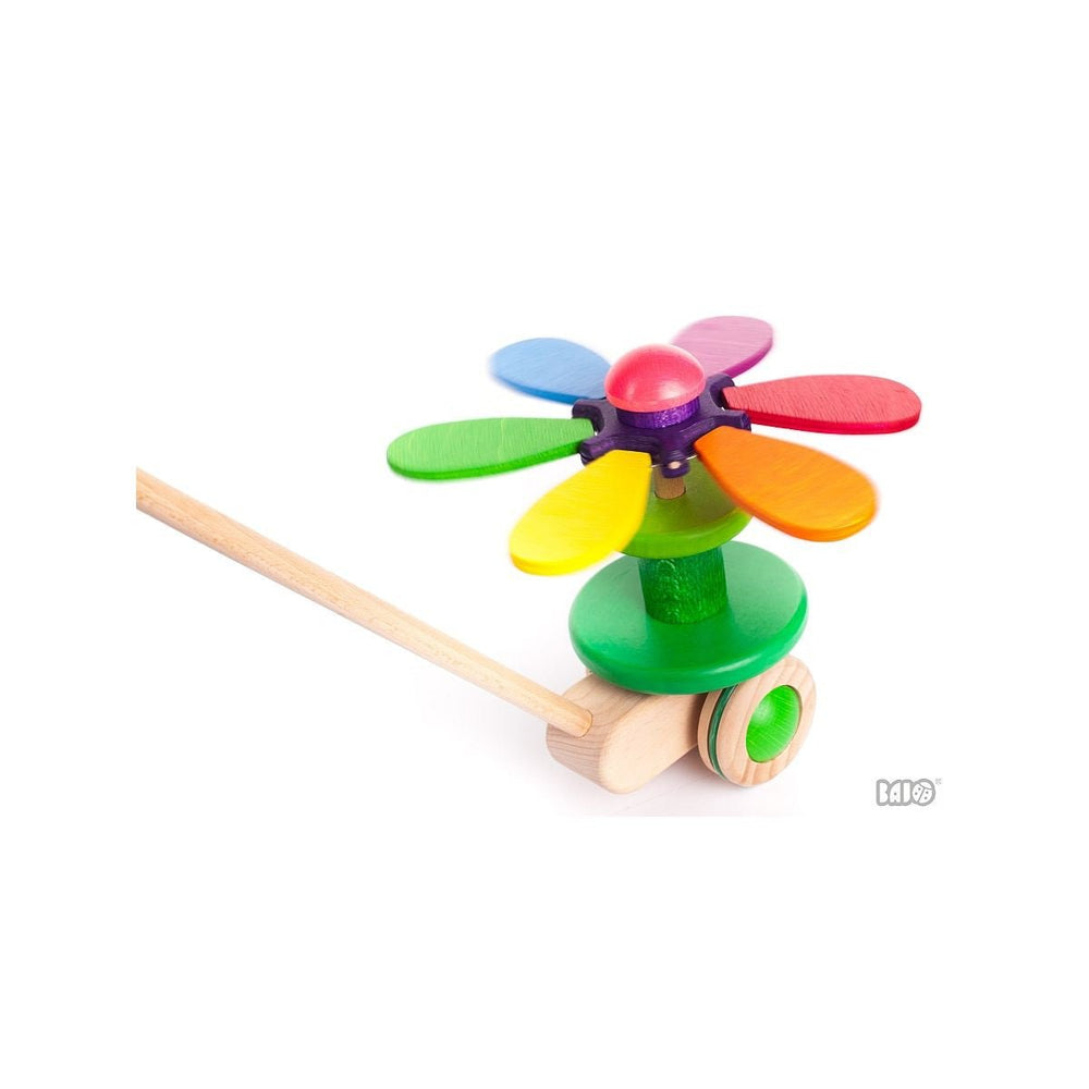 Flower Rainbow Push Toy - challenge and fun natural toys - 1