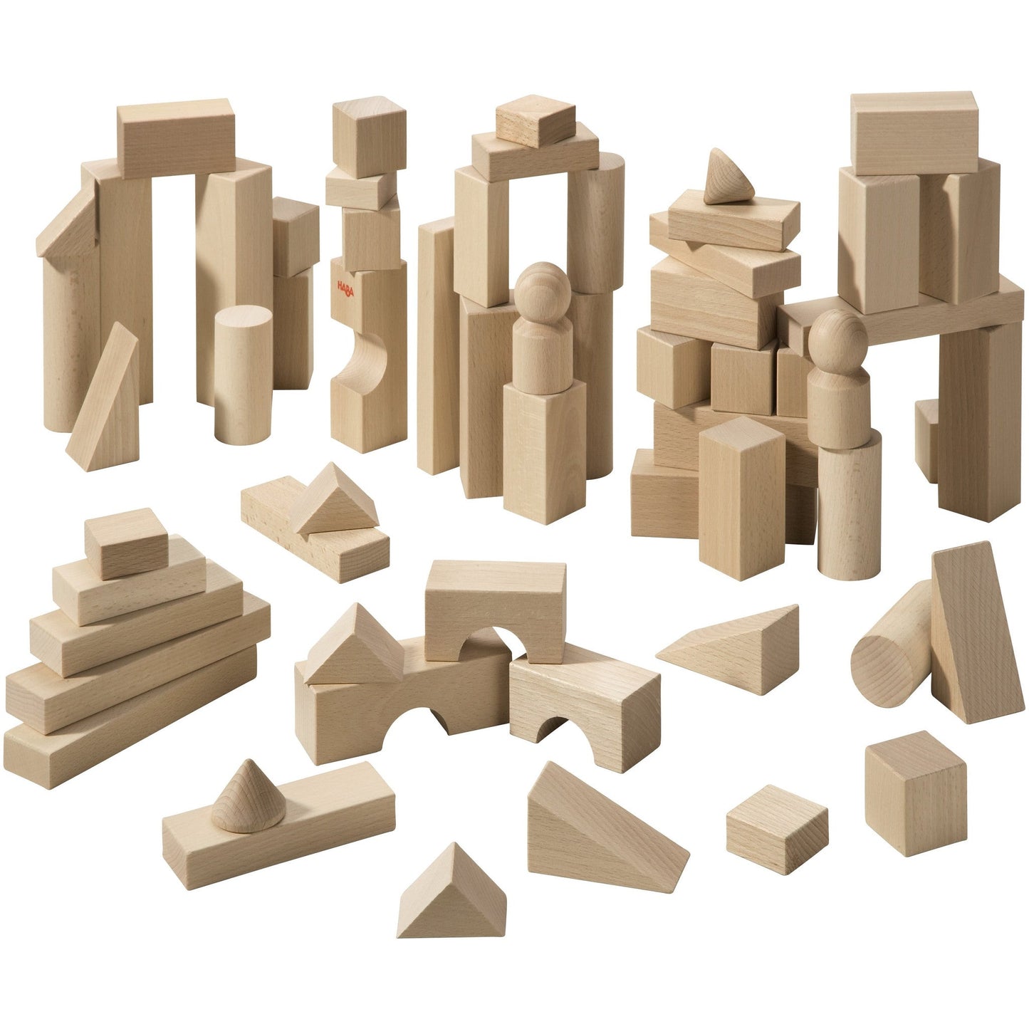 All Basic Blocks Haba Basic Building Blocks Starter Set (60 pcs) - Challenge & Fun, Inc.