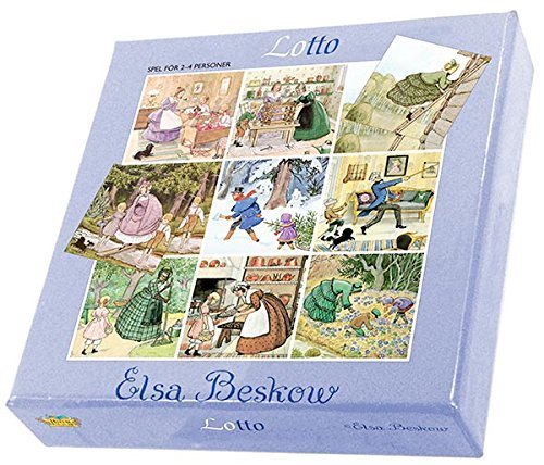 Hjelms Colorful Elsa Beskow Lotto Game (4 Cards - 36 Tiles)