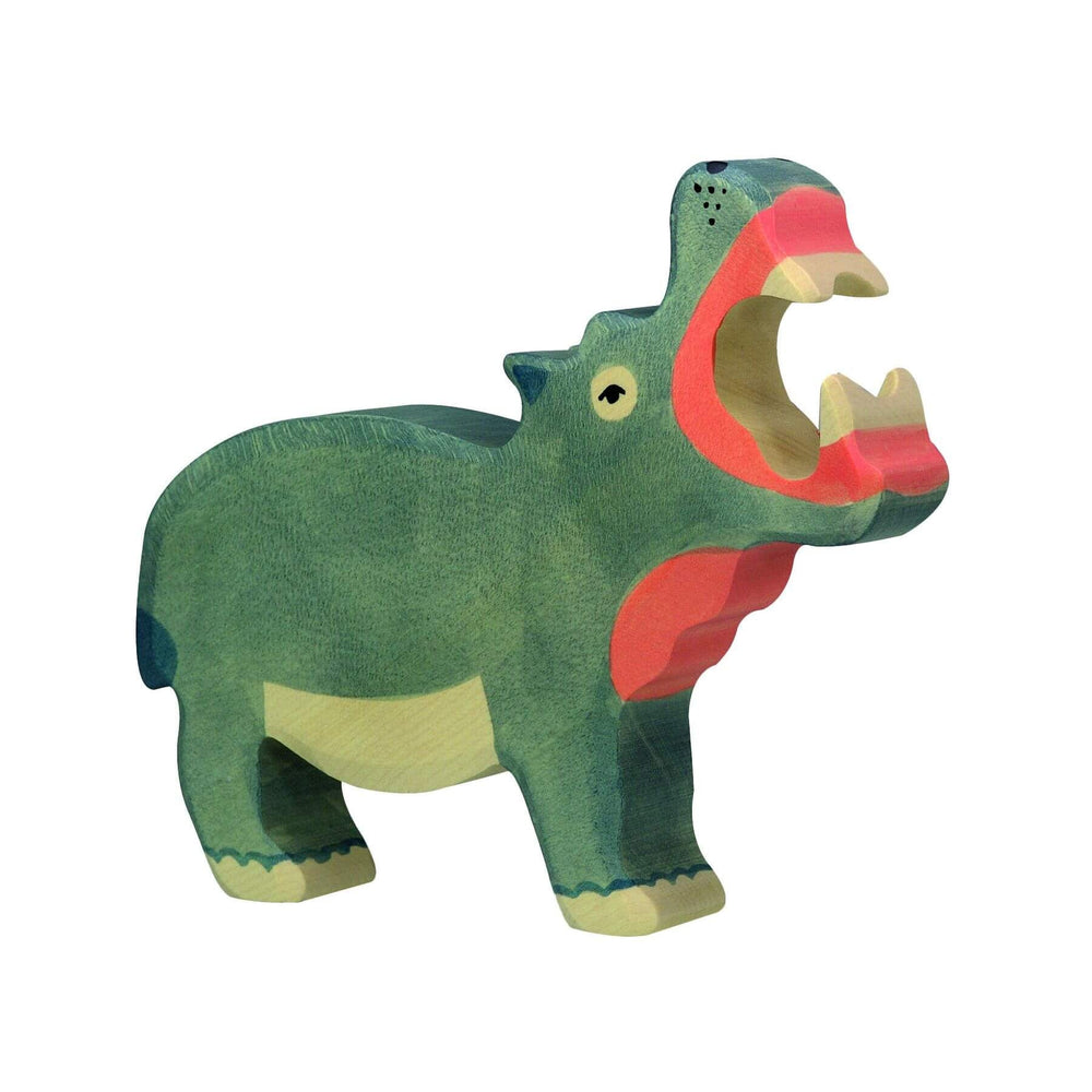 Wooden Hippo by Holztiger - challenge and fun natural toys