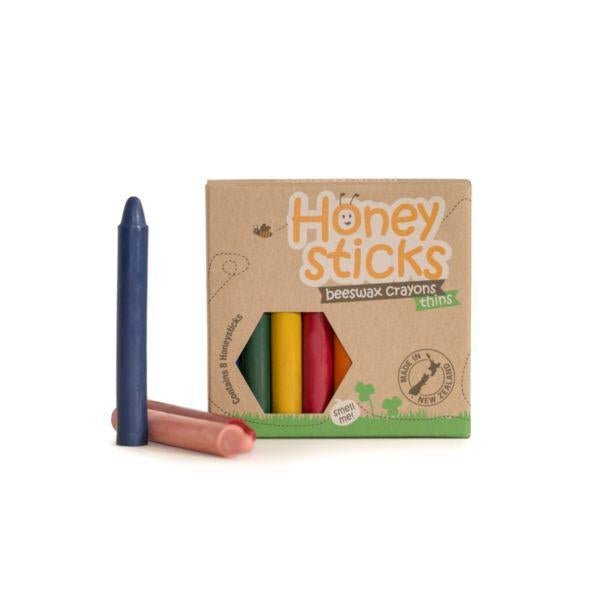 Honeysticks 100% Beeswax Crayons - Thins (5)-Challenge & Fun, Inc.