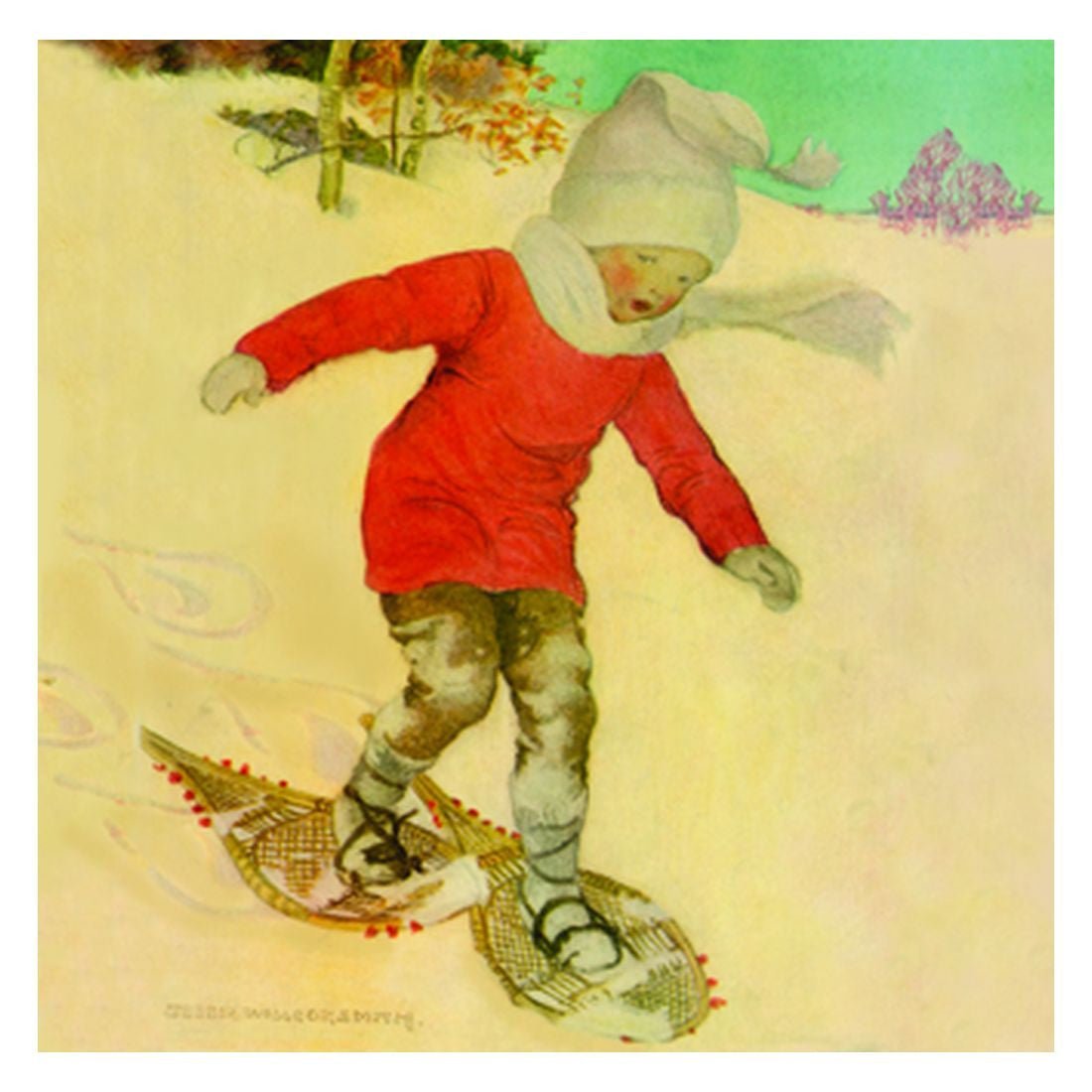 Jessie Willcox Smith Greeting Cards : Boy Snowshoeing - Challenge & Fun, Inc.-JWS06-1