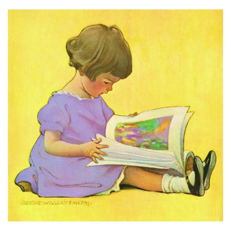 Jessie Willcox Smith Greeting Cards :Girl with Book - challengeandfunretail