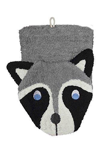 Organic Cotton Wash Mitt - Raccoon Puppet Child Size - Challenge & Fun, Inc.-FS0589-1