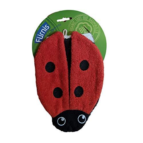 Organic Cotton Washcloth Puppet Ladybug (6) - Challenge & Fun, Inc.-FS0277-1