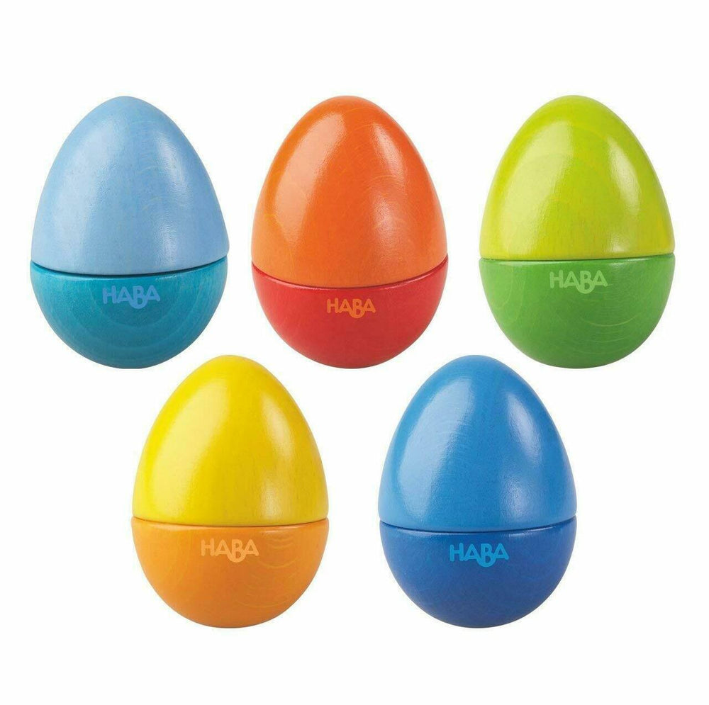 Set of 5 Wooden Musical Eggs by Haba