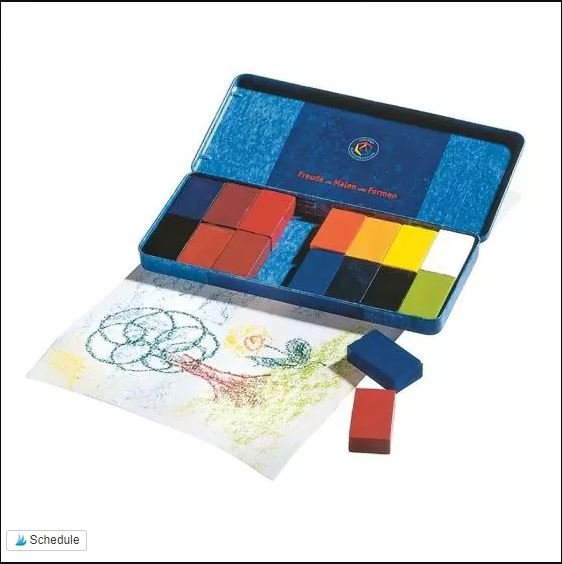 Stockmar Block Crayons - Set of 16 Colors in Tin