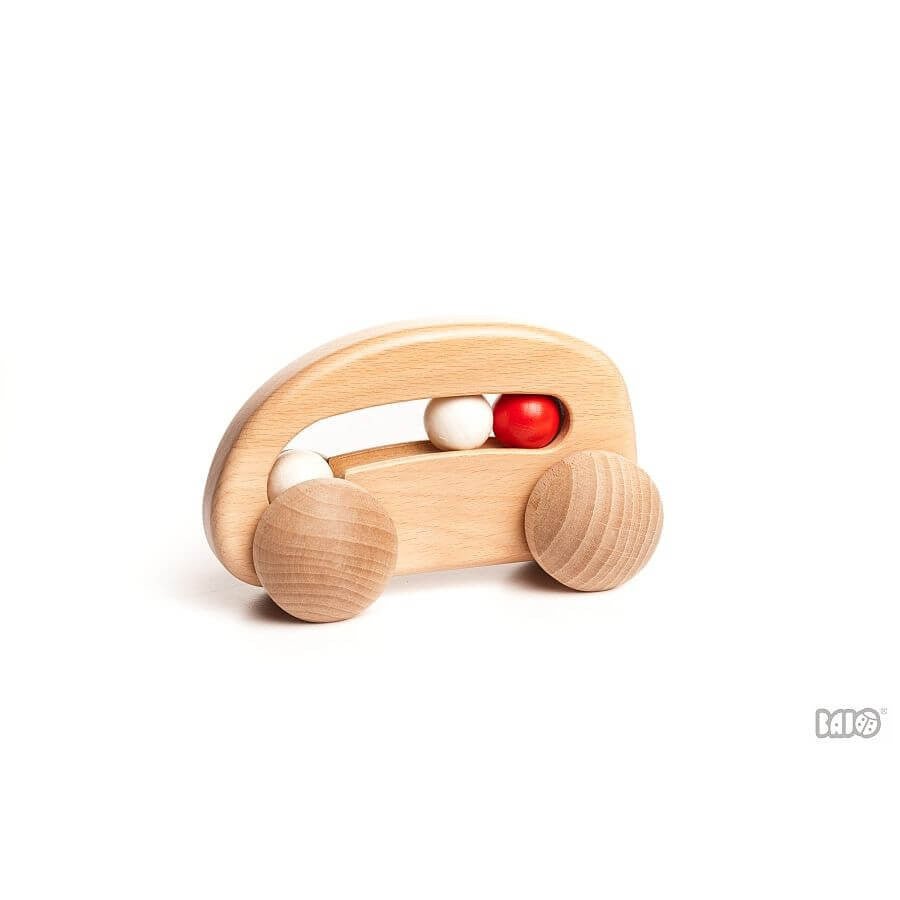 Wooden Car with Beads by Bajo - challenge and fun natural toys - 1