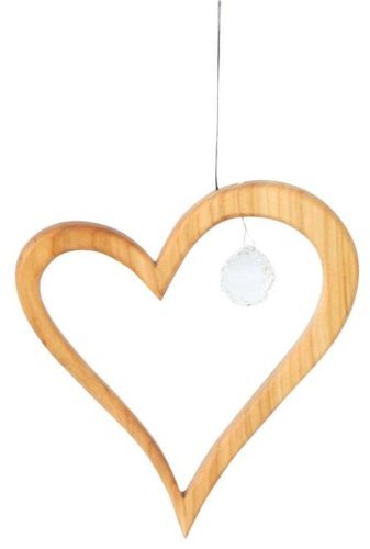 Wooden Heart Suncatcher Window Decoration