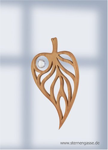 Wooden "Leaf" Window Decoration Suncatcher with Spectra Crystal - Challenge & Fun, Inc.-ST50275-1