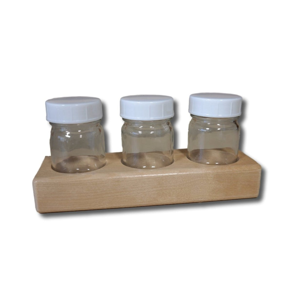 Wooden Paint Jar Holder with 2 oz Jars - Challenge & Fun, Inc.-NGL2591501-1