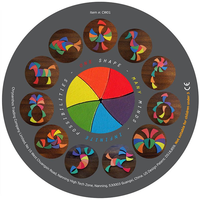 Wooden color wheel puzzle clearance
